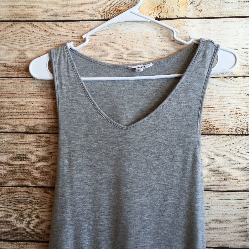 ATHLETA TWISTER TANK TOP IN GRAY KNIT‎ - Picture 2 of 6